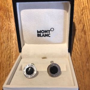 Montblanc Black Onyx Cufflinks! Like New!